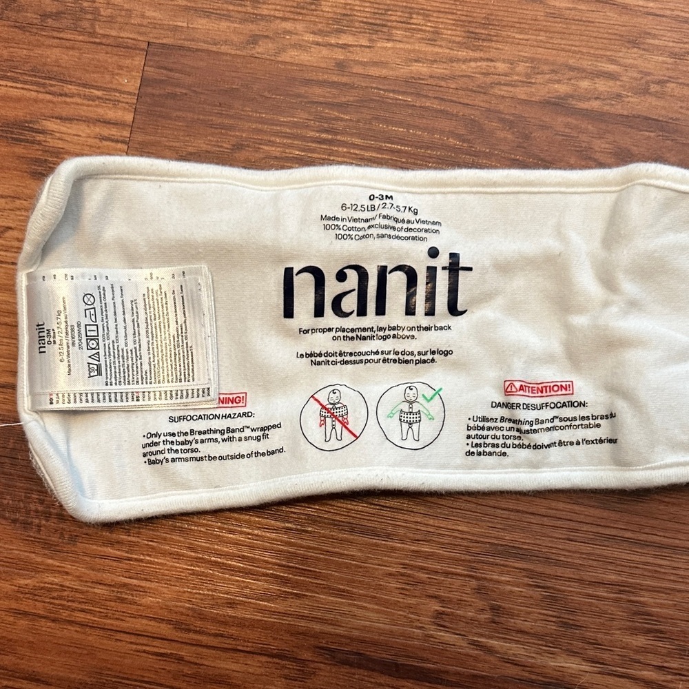 Nanit Breathing Band Gray Size 0-3 Months - Picture 2 of 4